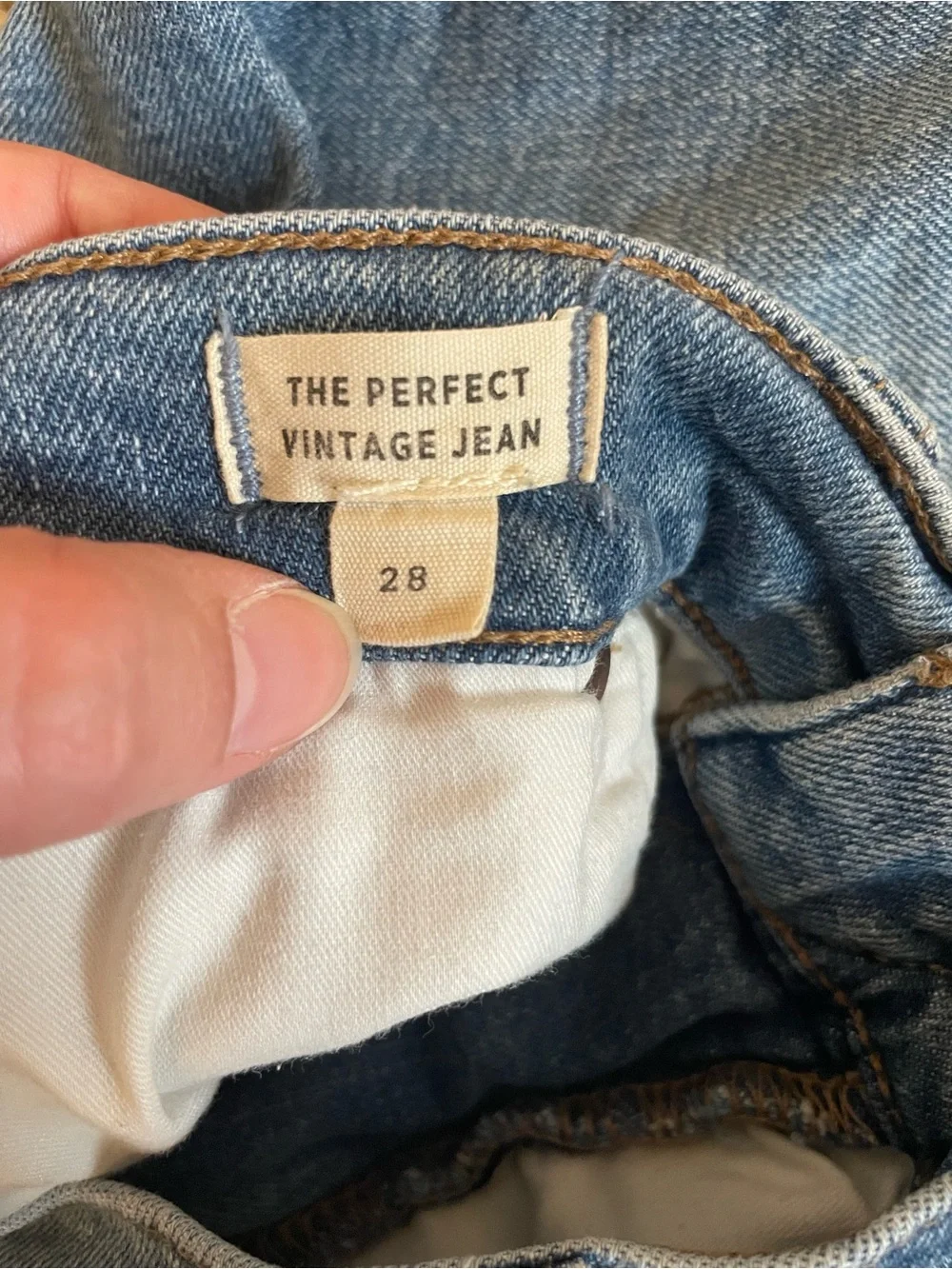 Madewell The Perfect Vintage Jean High Waisted Straight Leg Denim Jeans 28